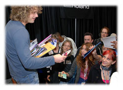 Bryan Howse taking CDs from TAXI members at Road Rally 2007